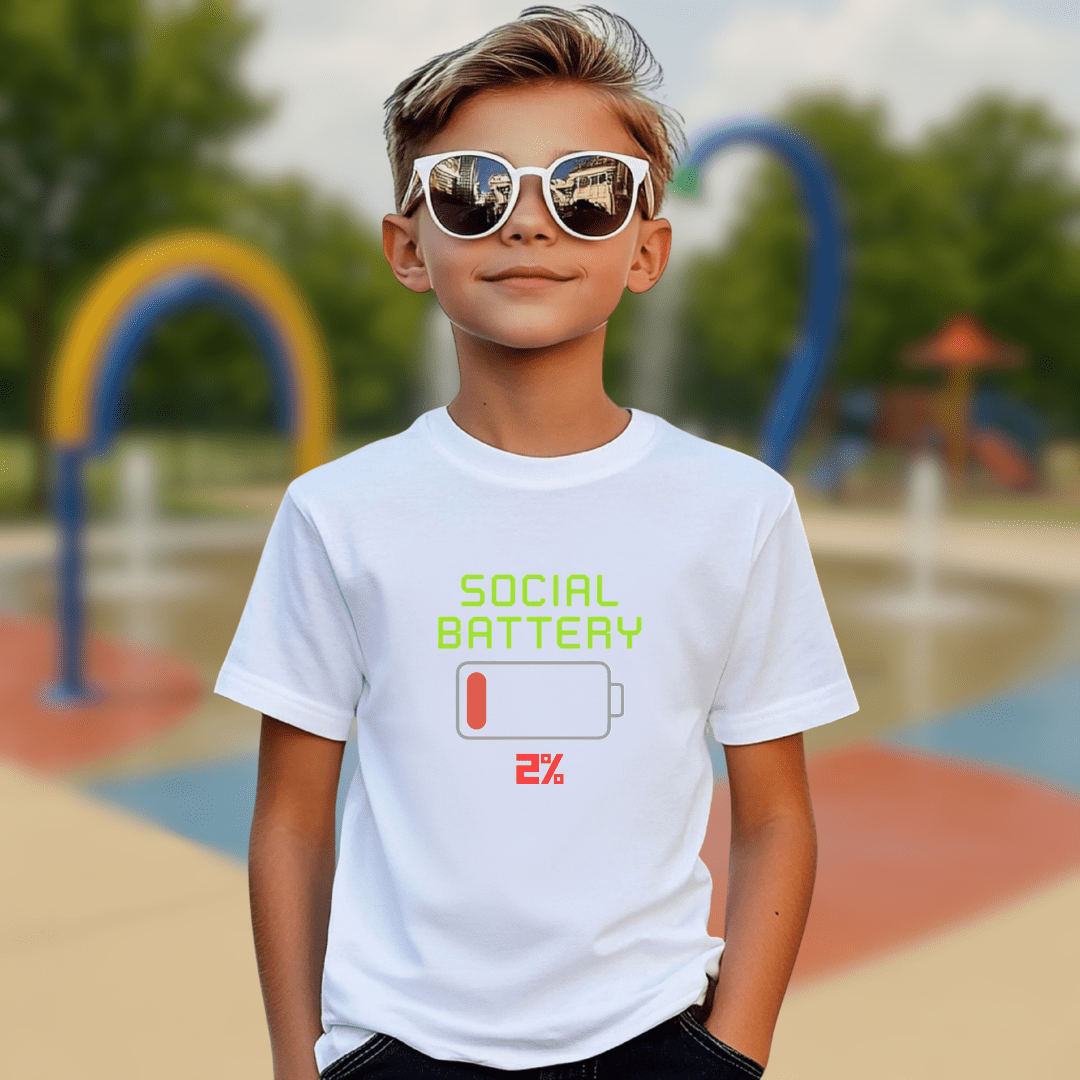 Social Battery  Youth T-shirt